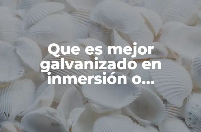 Que es Mejor Galvanizado en Inmersión o Electrolitico