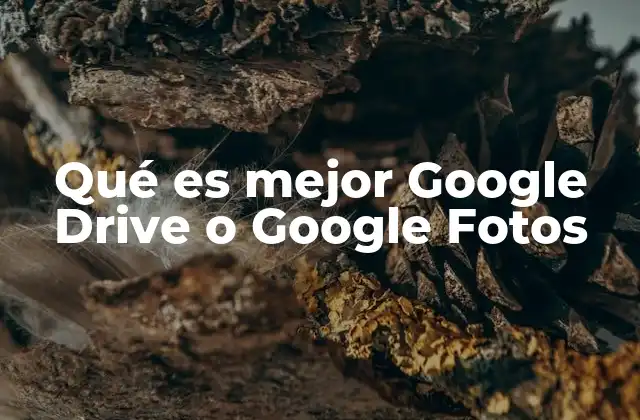 Qué es Mejor Google Drive o Google Fotos