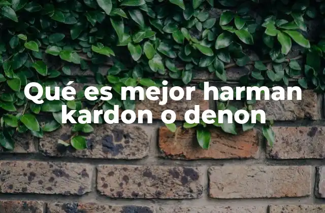 Qué es Mejor Harman Kardon o Denon