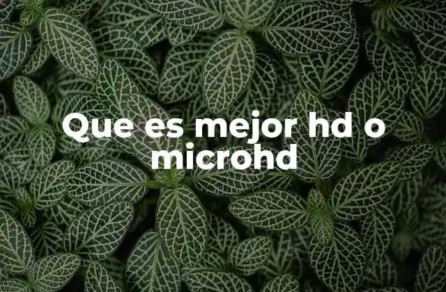 Que es Mejor Hd o Microhd
