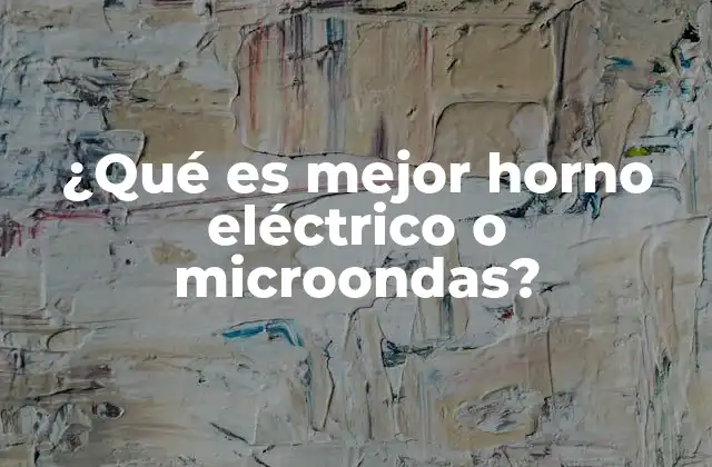 ¿qué es Mejor Horno Eléctrico o Microondas?