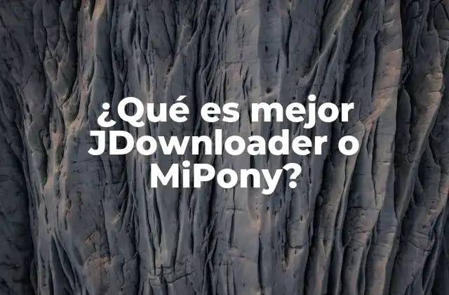 ¿qué es Mejor Jdownloader o Mipony?