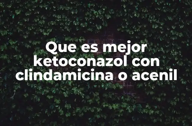 Que es Mejor Ketoconazol con Clindamicina o Acenil 2 Tratamientos tópicos para infecciones de la piel