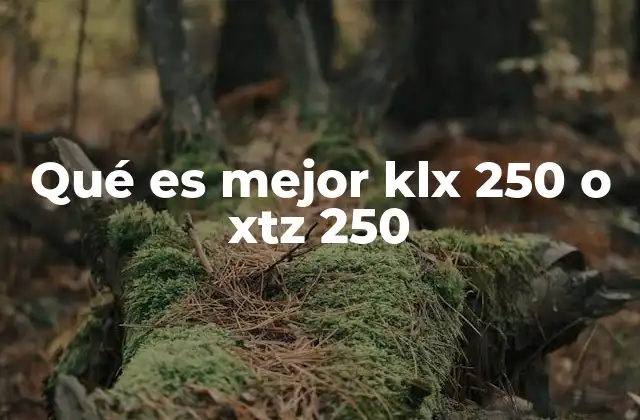 Qué es Mejor Klx 250 o Xtz 250