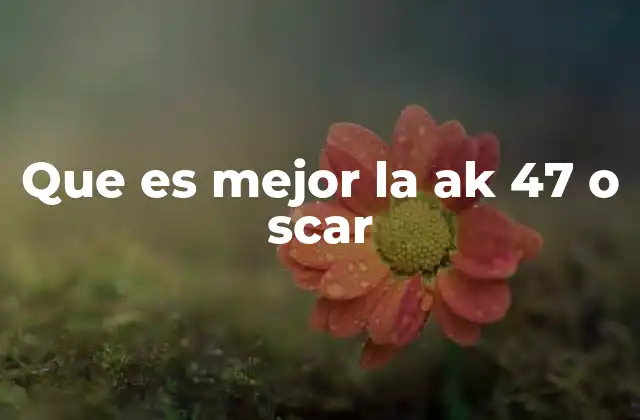 Que es Mejor la Ak 47 o Scar