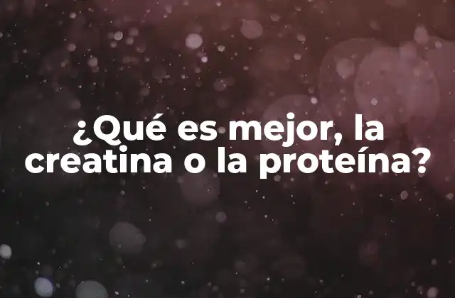 ¿qué es Mejor, la Creatina o la Proteína?