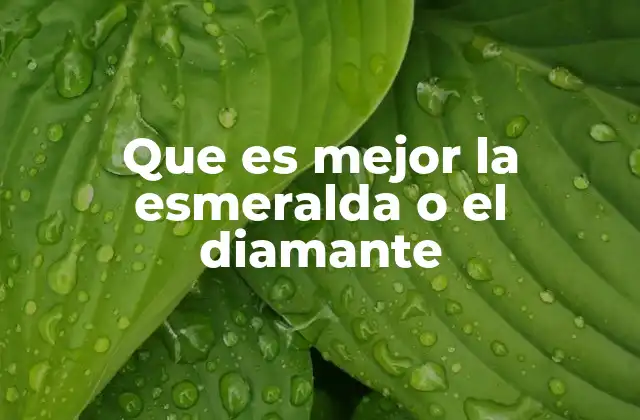 Que es Mejor la Esmeralda o el Diamante 2 Características que diferencian a las esmeraldas y los diamantes