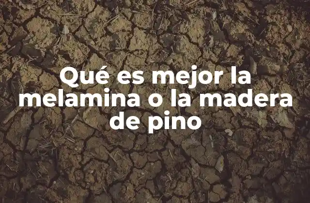 Factores a considerar al elegir entre melamina y madera de pino