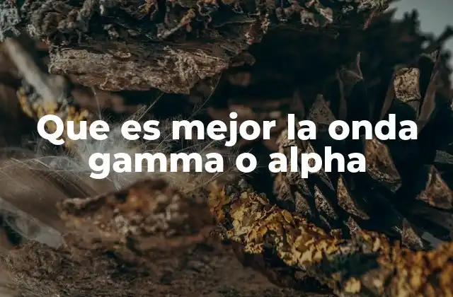 Que es Mejor la Onda Gamma o Alpha