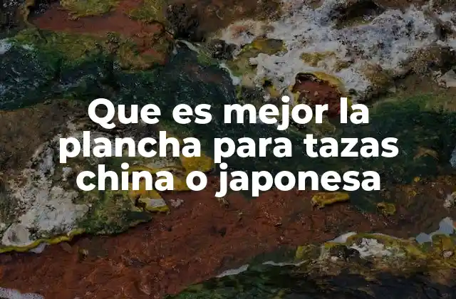 Que es Mejor la Plancha para Tazas China o Japonesa