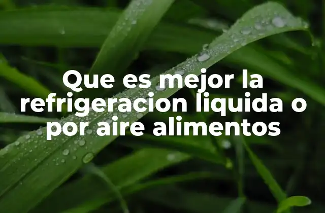 Comparativa entre los métodos de refrigeración para alimentos
