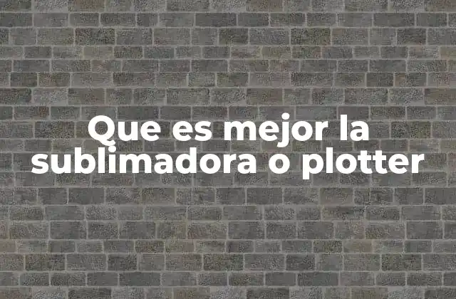Que es Mejor la Sublimadora o Plotter 2 Diferencias clave entre las sublimadoras y los plotters