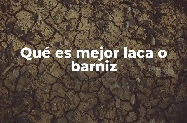 Qué es Mejor Laca o Barniz