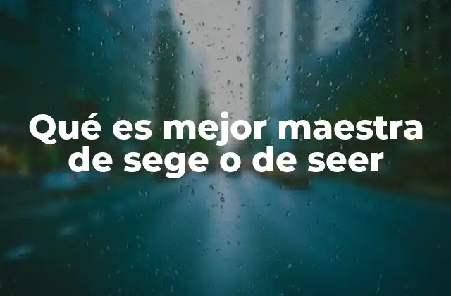 Qué es Mejor Maestra de Sege o de Seer 2 Las diferencias entre los entornos académicos
