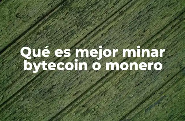 Qué es Mejor Minar Bytecoin o Monero