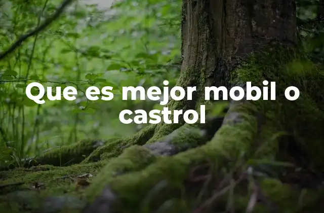 Que es Mejor Mobil o Castrol