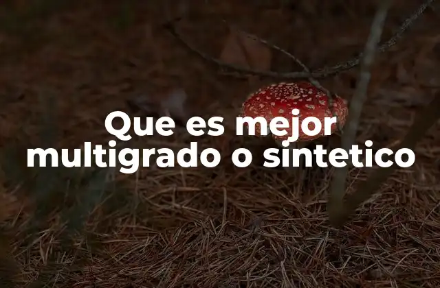Que es Mejor Multigrado o Sintetico