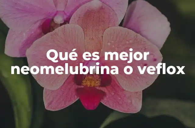 Qué es Mejor Neomelubrina o Veflox