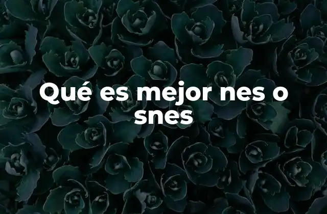 Qué es Mejor Nes o Snes