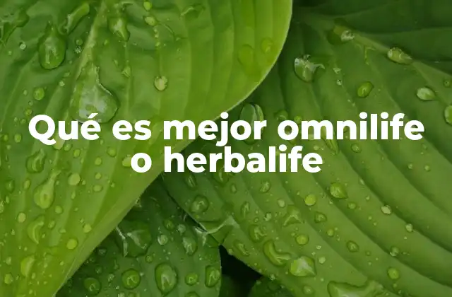 Qué es Mejor Omnilife o Herbalife