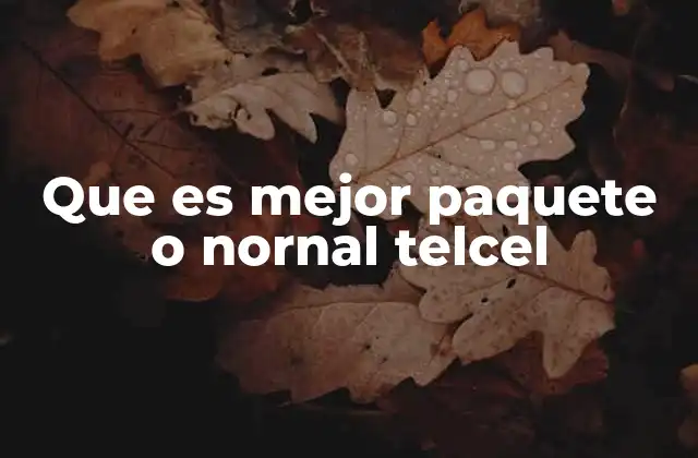 Que es Mejor Paquete o Nornal Telcel