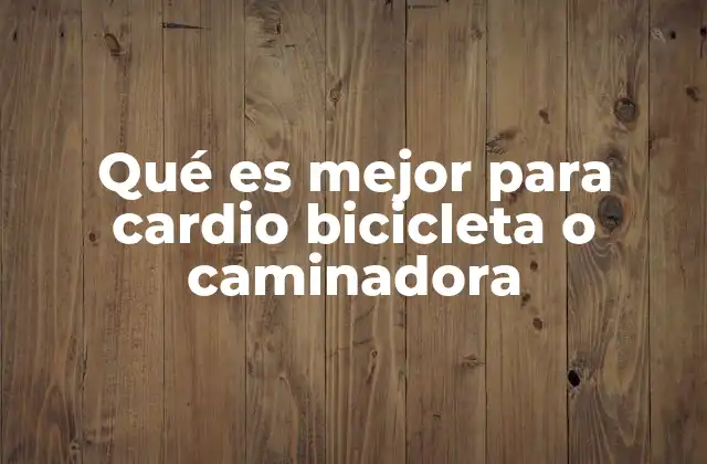 Comparando dos enfoques de ejercicio cardiovascular