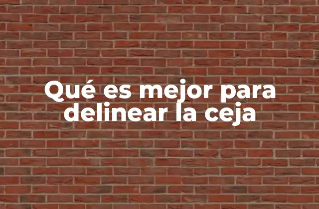 Qué es Mejor para Delinear la Ceja