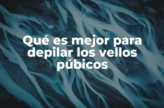 Qué es Mejor para Depilar los Vellos Púbicos