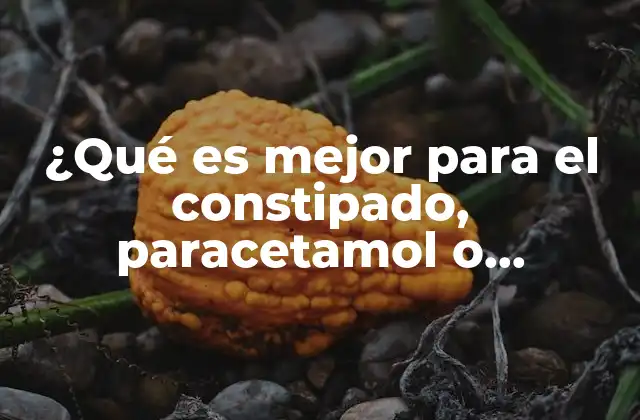 ¿qué es Mejor para el Constipado, Paracetamol o Ibuprofeno?