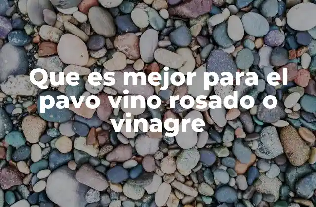 Que es Mejor para el Pavo Vino Rosado o Vinagre