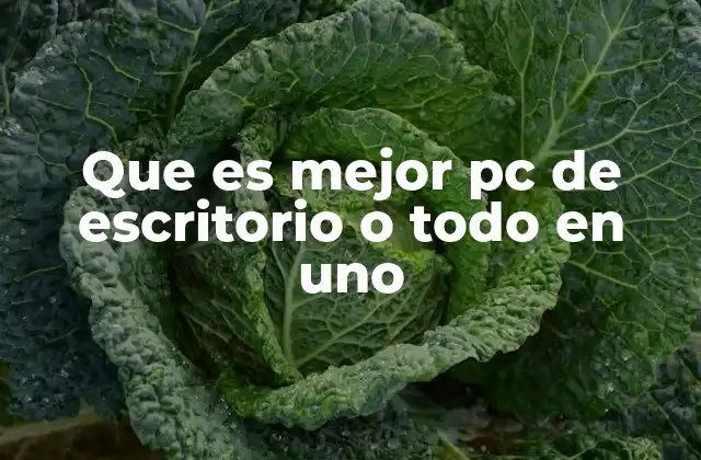 Que es Mejor Pc de Escritorio o Todo en Uno
