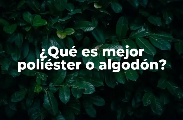 ¿qué es Mejor Poliéster o Algodón? 2 Comparando materiales: cuáles son las diferencias clave