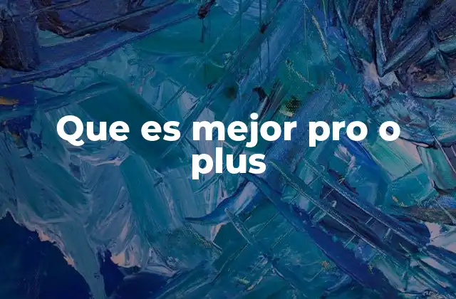 Que es Mejor Pro o Plus