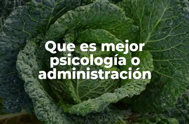 Que es Mejor Psicología o Administración