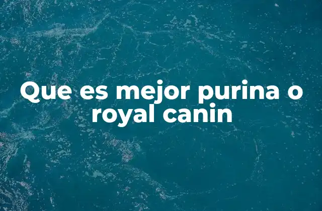 Que es Mejor Purina o Royal Canin