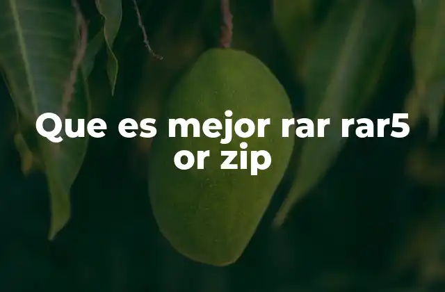 Que es Mejor Rar Rar5 Or Zip