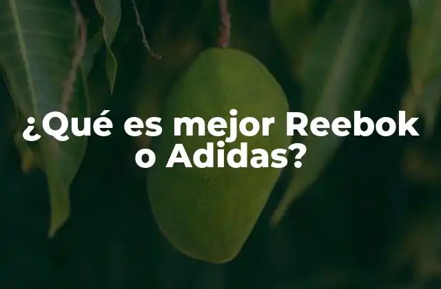 ¿qué es Mejor Reebok o Adidas?