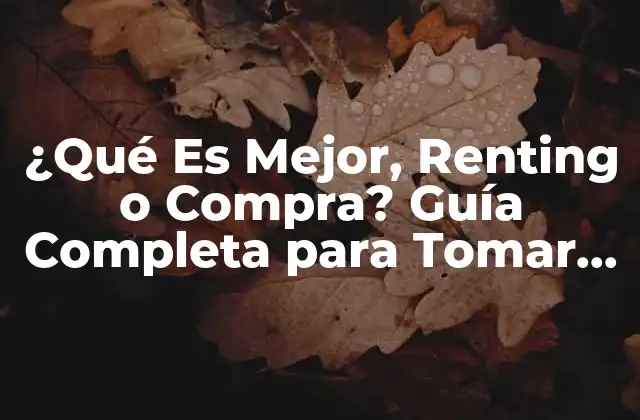 Ventajas de Renting