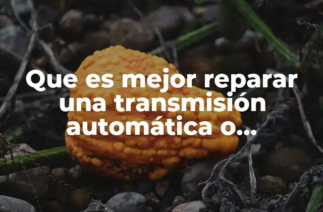 Que es Mejor Reparar una Transmisión Automática o Cambiarla