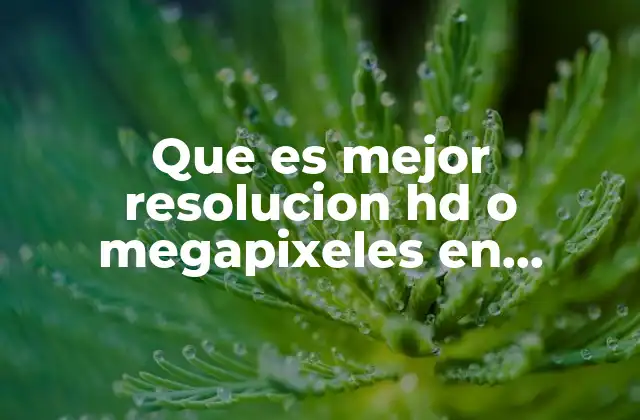 Que es Mejor Resolucion Hd o Megapixeles en Camara Acuatica