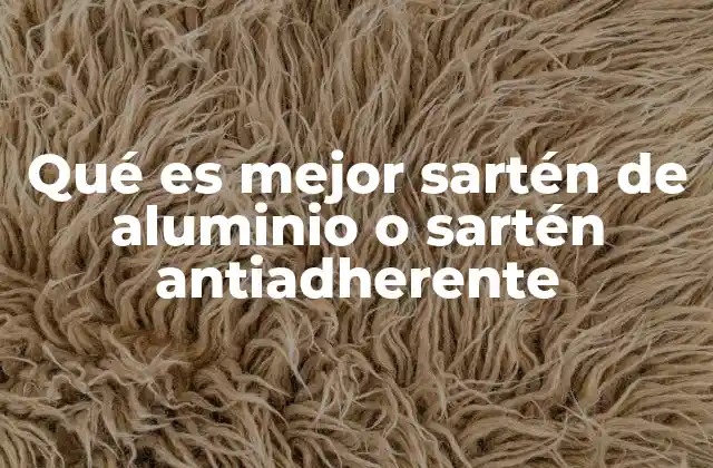 Qué es Mejor Sartén de Aluminio o Sartén Antiadherente