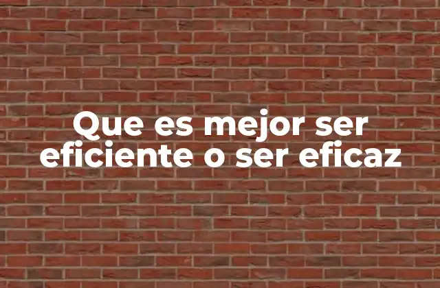 Que es Mejor Ser Eficiente o Ser Eficaz 2 El equilibrio entre hacer lo correcto y hacer las cosas correctamente