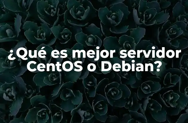 ¿qué es Mejor Servidor Centos o Debian?