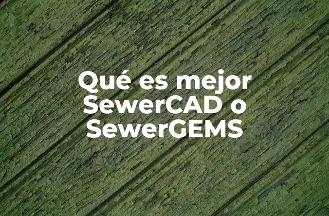 Qué es Mejor Sewercad o Sewergems