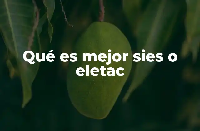 Qué es Mejor Sies o Eletac