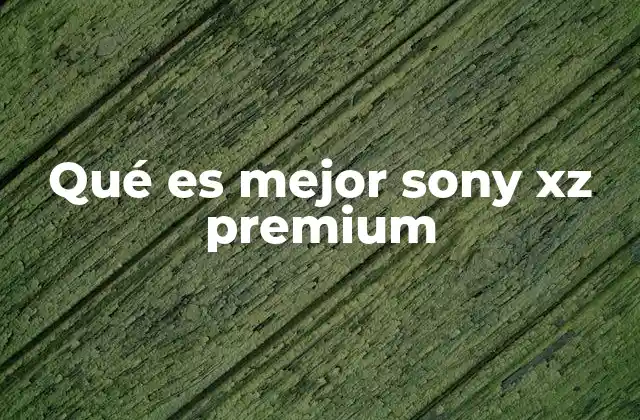 Qué es Mejor Sony Xz Premium