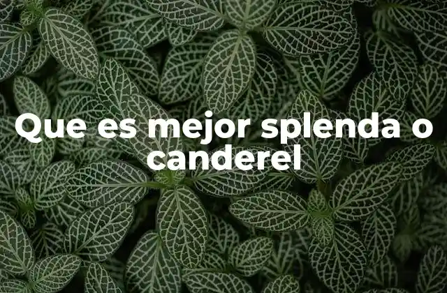 Que es Mejor Splenda o Canderel 2 Comparación entre Splenda y Canderel sin mencionar directamente los nombres