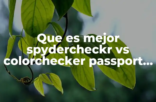 Que es Mejor Spydercheckr Vs Colorchecker Passport X Rite