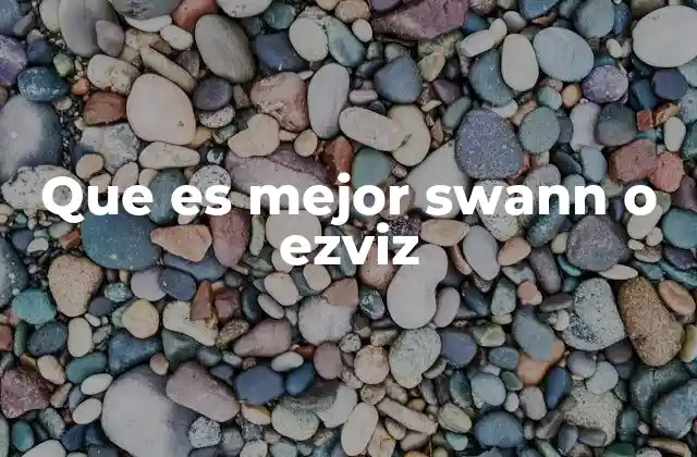 Que es Mejor Swann o Ezviz