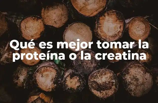 Qué es Mejor Tomar la Proteína o la Creatina